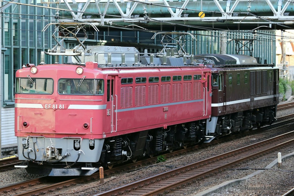 【JR東】EF81-81＋EF64-1052東京総合車両センター展示返却回送の拡大写真
