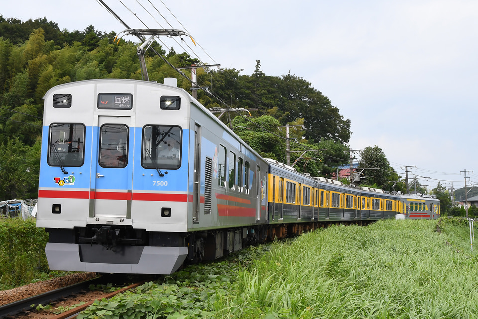 【東急】1000系1017F(きになる電車)長津田車両工場入場回送の拡大写真