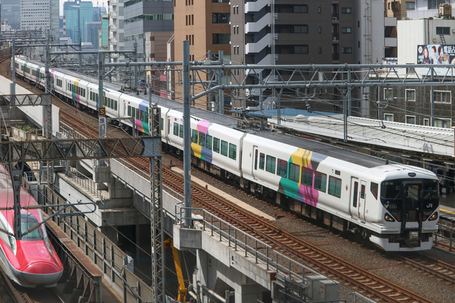 【JR東】E257系松本車 日光発着集約臨への充当開始を秋葉原駅で撮影した写真