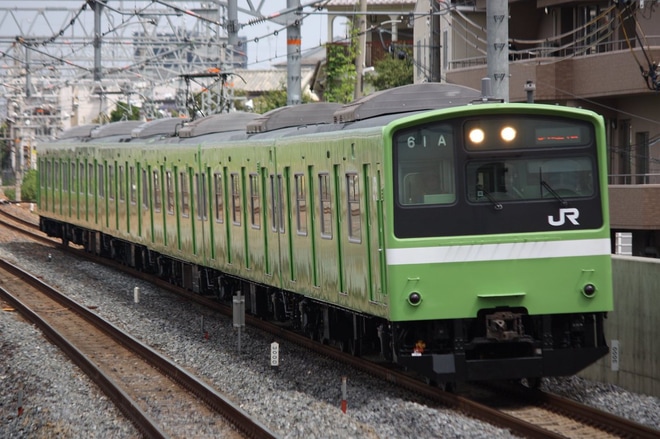 【JR西】201系ND610編成本線試運転をJR総持寺駅で撮影した写真