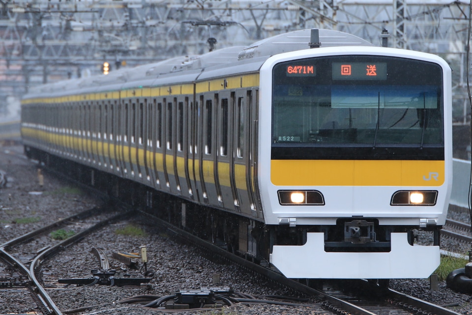 【JR東】E231系ミツA522編成 東京総合車両センター出場の拡大写真