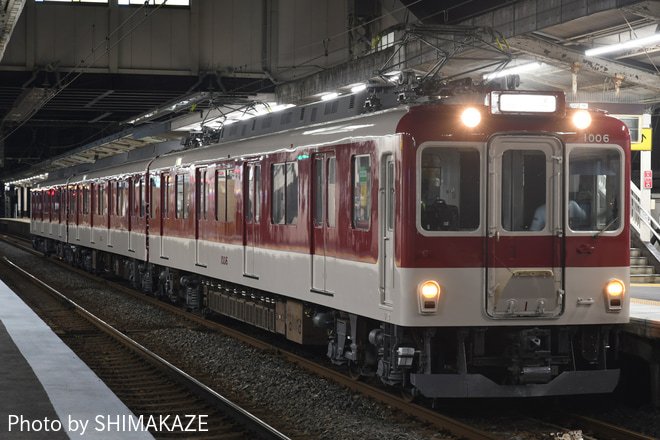 【近鉄】1000系T06出場回送を松阪駅で撮影した写真
