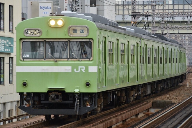 【JR西】103系NS409編成奈良支所へを野田駅で撮影した写真