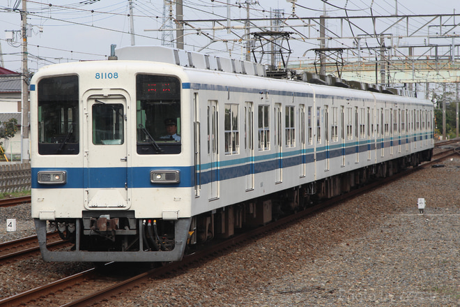 【東武】8000系81108F 廃車回送を杉戸高野台駅で撮影した写真
