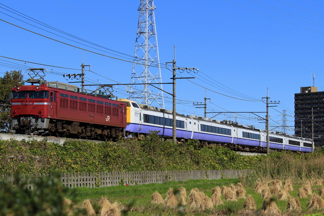 【JR東】485系A5編成 配給輸送を東川口～東浦和間で撮影した写真