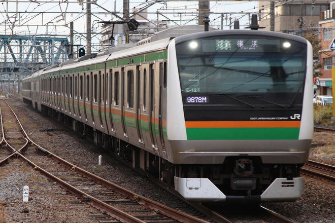 【JR東】川崎駅線路切り替え工事に伴う臨時運行を藤沢駅で撮影した写真