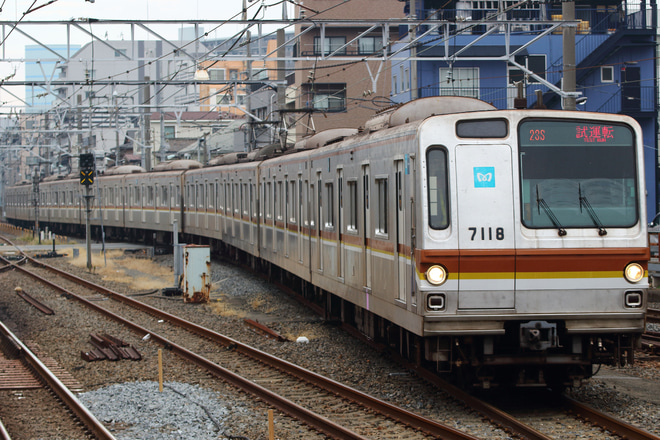 【メトロ】7104F東上線内TASC試運転を上板橋駅で撮影した写真