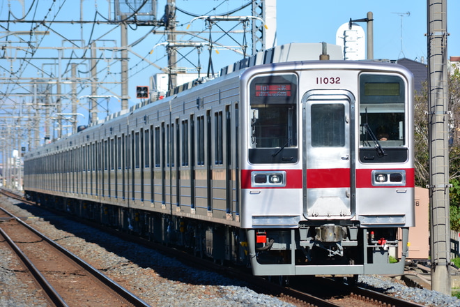 【東武】10030系11032F 南栗橋車両工場出場を姫宮駅で撮影した写真