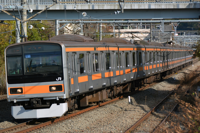 【JR東】209系元マト81編成中央本線で試運転を鳥沢～猿橋間で撮影した写真