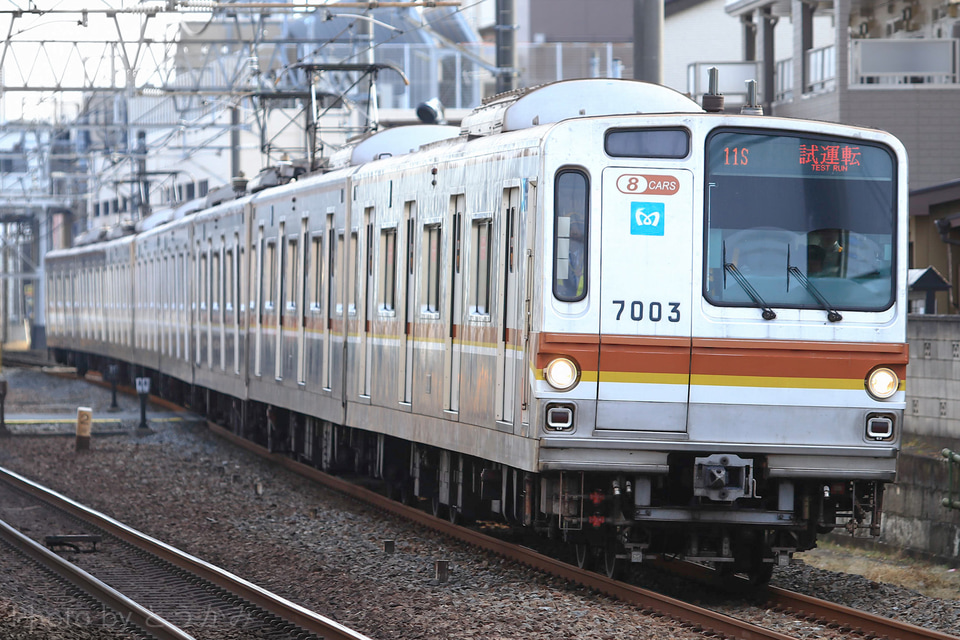 【東武】メトロ7000系8連が志木以北で試運転の拡大写真