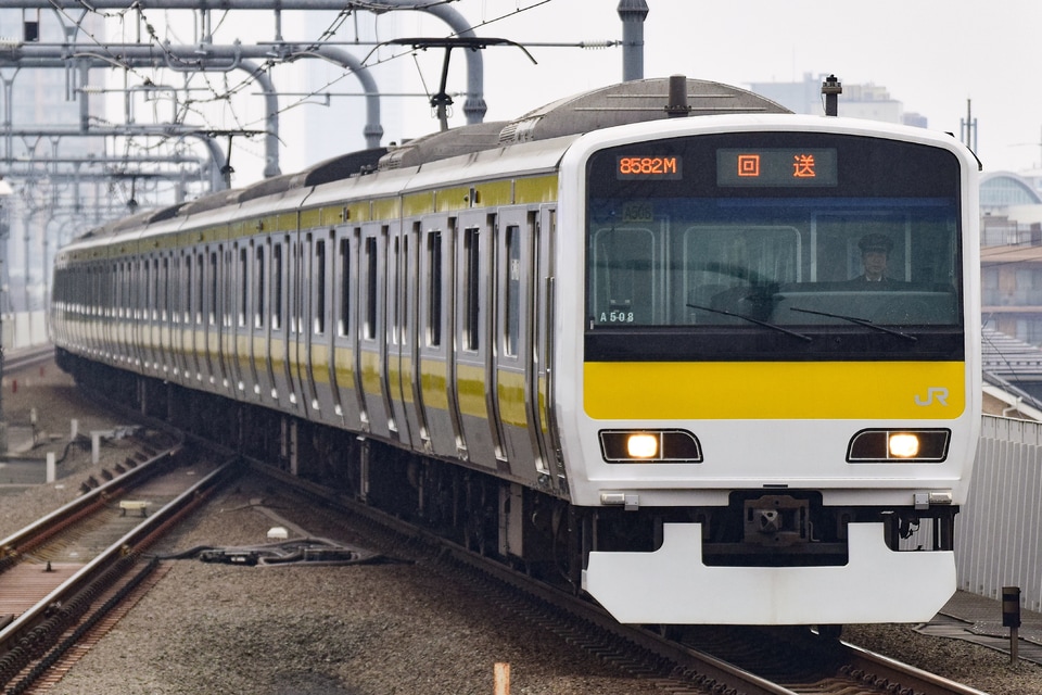 【JR東】E231系ミツA508編成 車輪削正返却回送の拡大写真