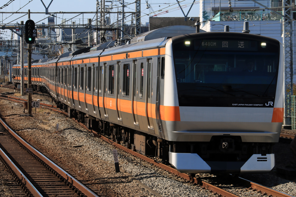【JR東】E233系トタT6編成 東京総合車両センター入場の拡大写真