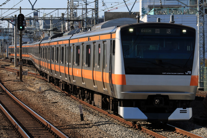 【JR東】E233系トタT6編成 東京総合車両センター入場を中野駅で撮影した写真