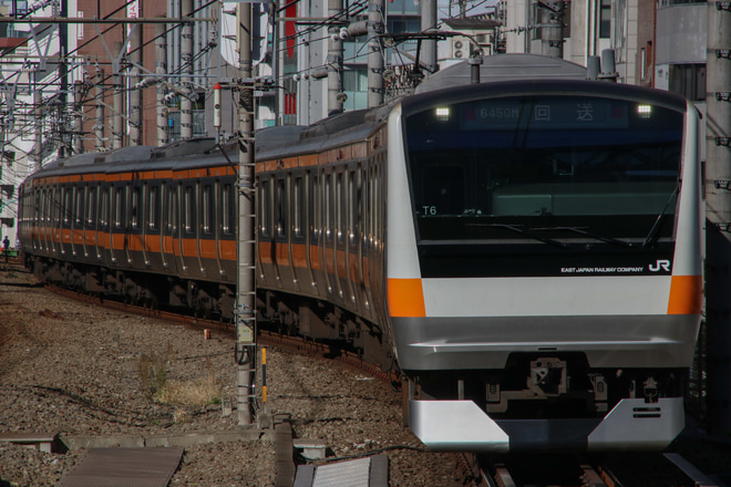 【JR東】E233系トタT6編成 東京総合車両センター入場を恵比寿駅で撮影した写真