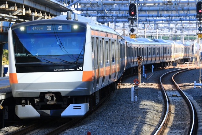【JR東】E233系トタT6編成 東京総合車両センター出場を大崎駅で撮影した写真