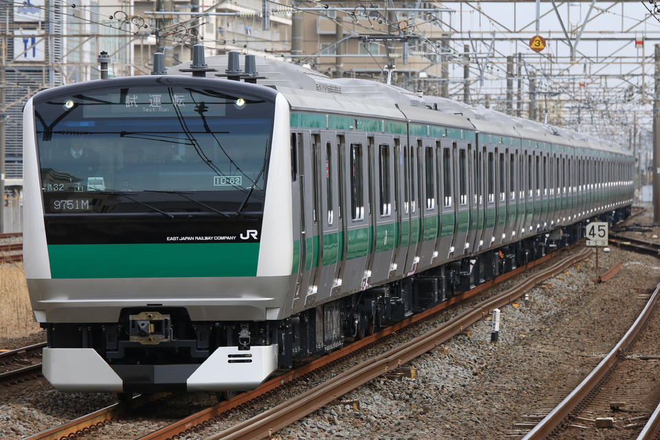【JR東】E233系7000番台 ハエ132編成 東海道貨物線内試運転の拡大写真