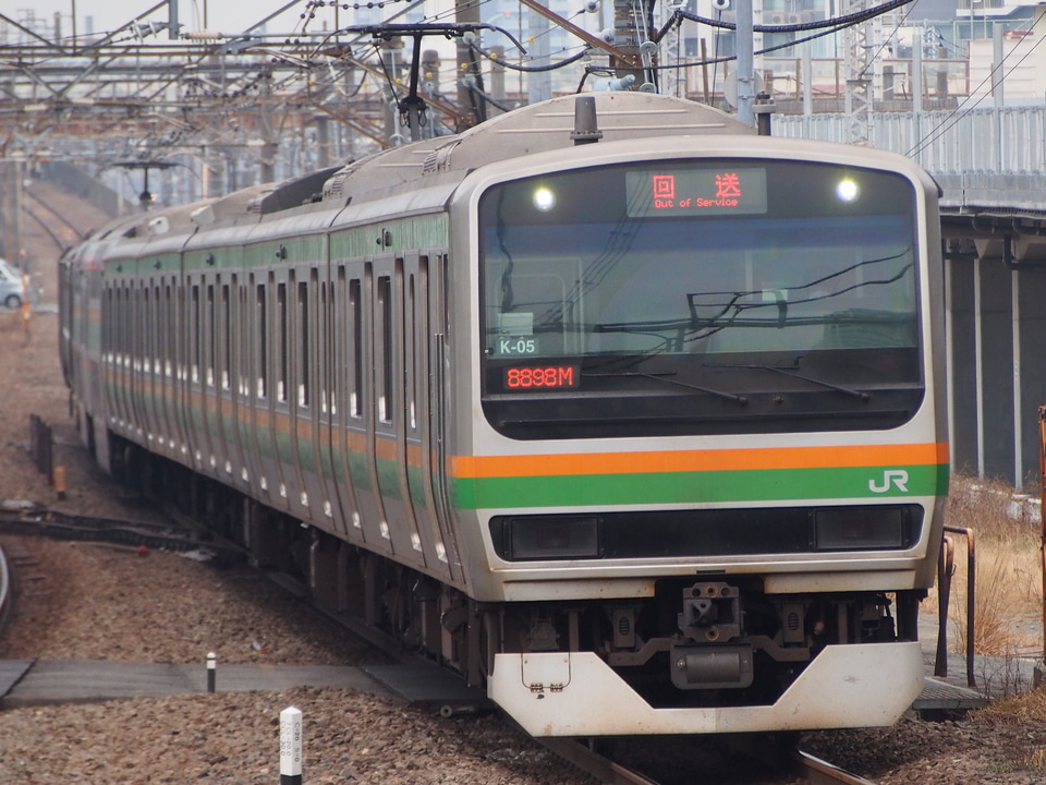 【JR東】E231系コツK-05編成 東京総合車両センター入場の拡大写真