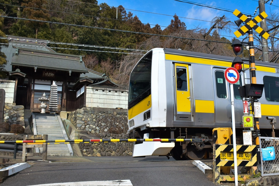 【JR東】E231系ミツA508編成 青梅線試運転の拡大写真