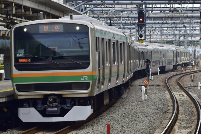 【JR東】E231系コツK-06編成東京総合車両センター出場を大崎駅で撮影した写真