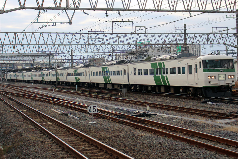 【JR東】185系B7+OM03編成使用の団体臨時列車運転の拡大写真