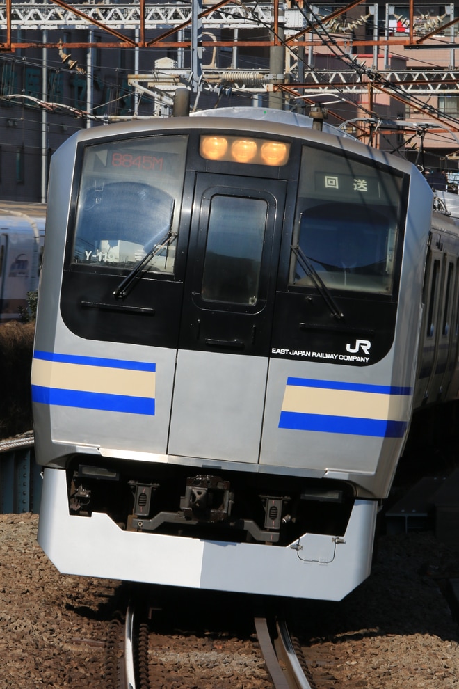 【JR東】E217系クラY-119編成 東京総合車両センター出場を武蔵小杉駅で撮影した写真