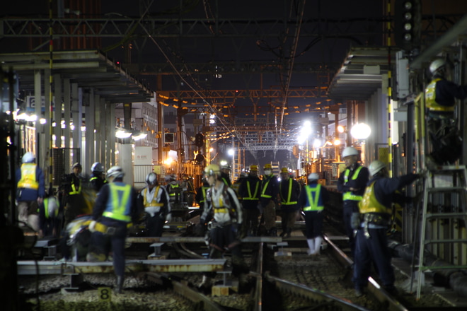 【京急】大師線 東門前～小島新田間地下化工事を産業道路駅で撮影した写真