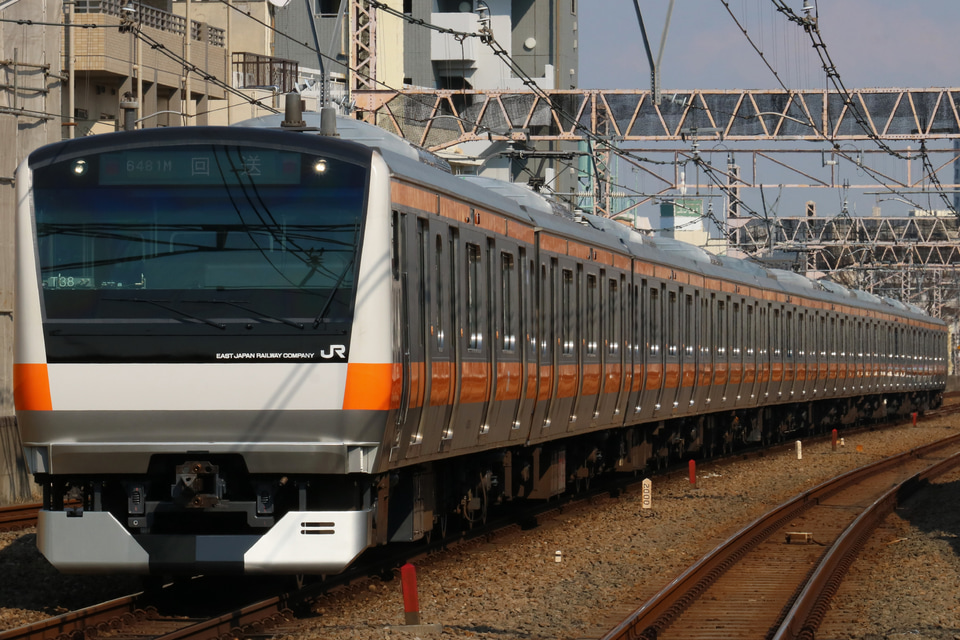 【JR東】E233系トタT38編成 東京総合車両センター出場回送の拡大写真