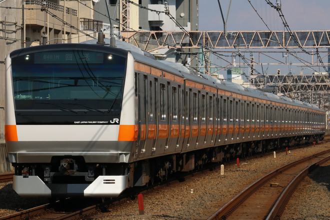 【JR東】E233系トタT38編成 東京総合車両センター出場回送を西荻窪駅で撮影した写真