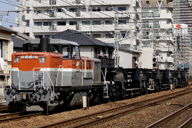 【JR貨】シキ1000形3両 特大貨物輸送を須磨～須磨海浜公園間で撮影した写真