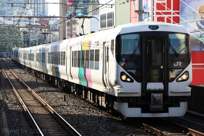 【JR東】E257系モトM-104編成 幕張車両センター疎開を秋葉原駅で撮影した写真