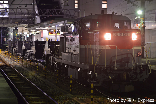 【JR貨】シキ1000形3両 特大貨物輸送を播州赤穂駅で撮影した写真