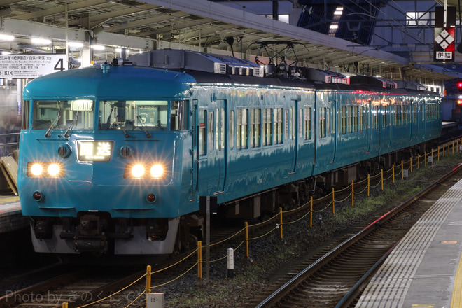 【JR西】団体臨時列車「ありがとう117系 串本の旅」を和歌山駅で撮影した写真