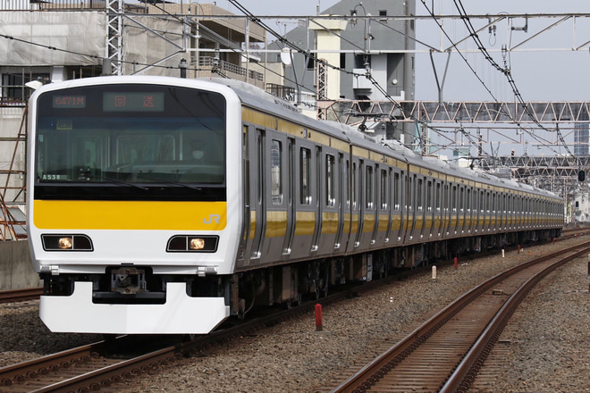 【JR東】E231系ミツA538編成 東京総合車両センター出場を西荻窪駅で撮影した写真