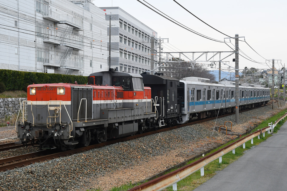 【小田急】3000形3651F(新宿方4両)日本車両出場甲種輸送の拡大写真