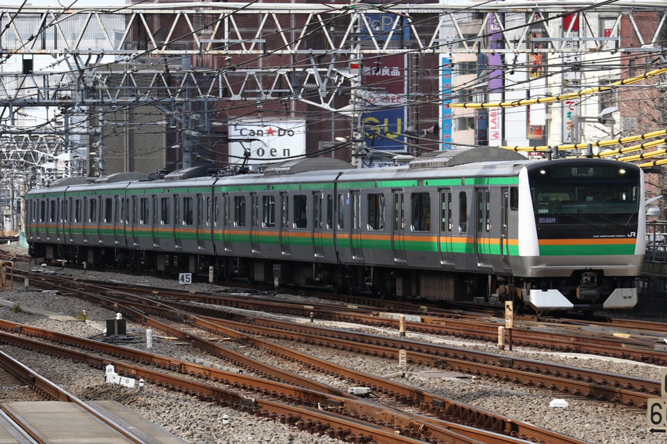 【JR東】E233系ヤマU224編成 東京総合車両センター入場の拡大写真