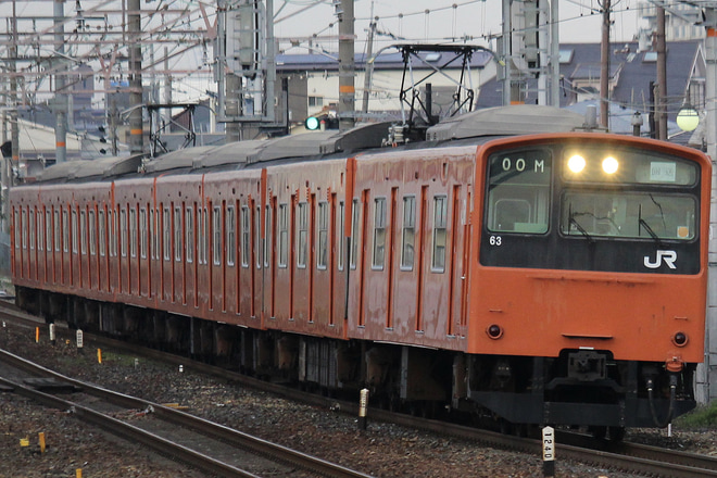 【JR西】201系LB3編成向日町疎開回送を摂津富田駅で撮影した写真