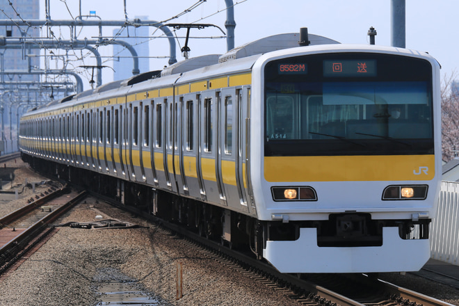 【JR東】E231系ミツA514編成 車輪削正回送を東小金井駅で撮影した写真