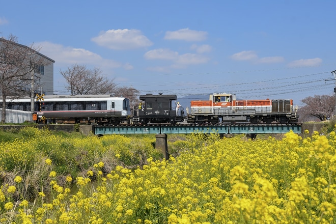 【小田急】30000形30254F(EXEα) 日本車輌出場甲種輸送を日本車輌専用線で撮影した写真