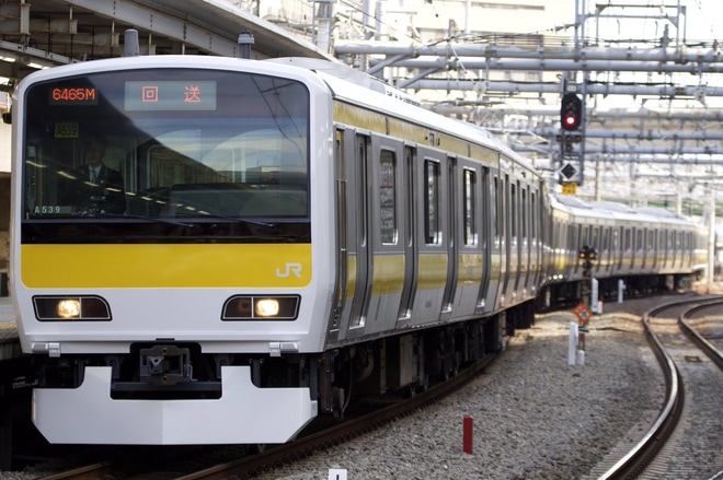 【JR東】E231系ミツA539編成 東京総合車両センター出場を大崎駅で撮影した写真