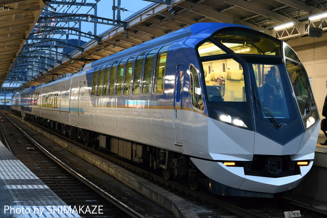 【近鉄】50000系 SV01を使用したハンドル訓練試運転を宇治山田駅で撮影した写真