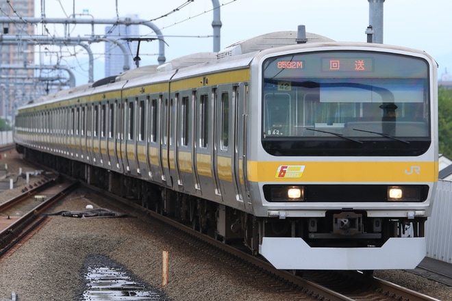 【JR東】E231系ミツB42編成 車輪削正回送を東小金井駅で撮影した写真