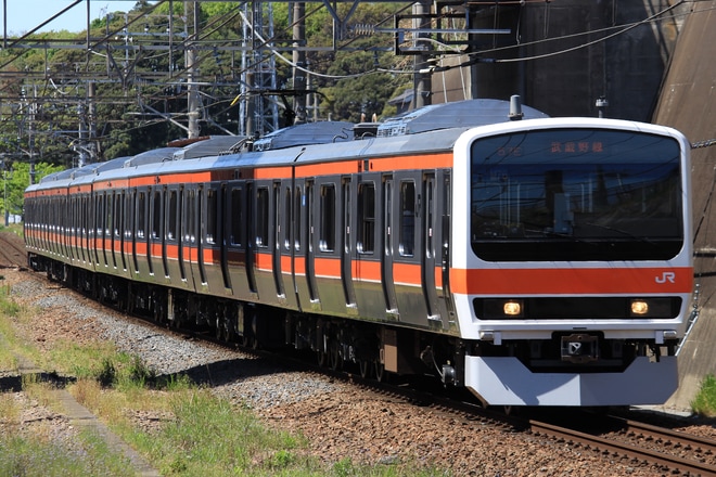 【JR東】209系ケヨM76編成 営業運転開始を船橋法典駅で撮影した写真