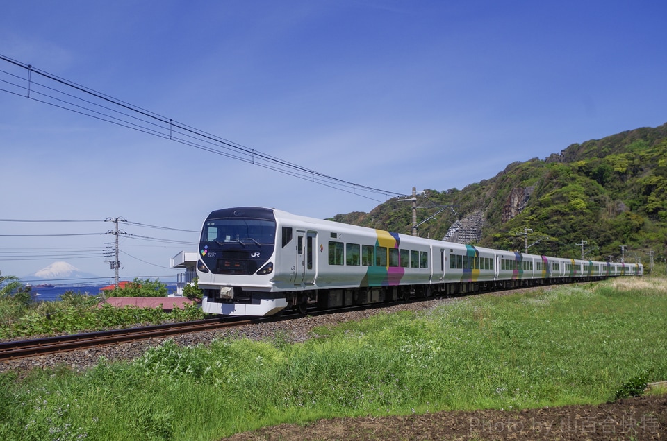 【JR東】特急「新宿さざなみ」 一部列車がE257系松本車で運転の拡大写真