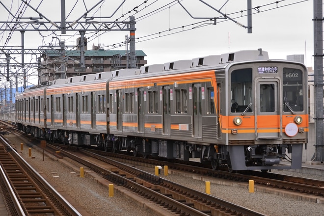 【南海】9000系9501F「NANKAIマイトレイン」運用開始を泉大津駅で撮影した写真