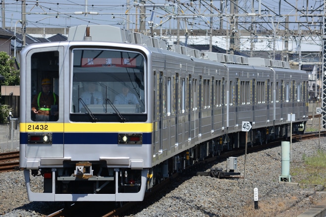 【東武】20000系20400形21432Fが出場を南栗橋駅で撮影した写真
