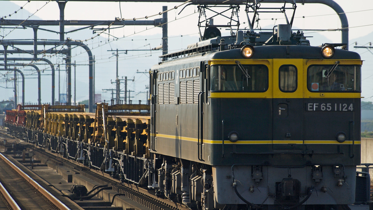 JR西】EF65-1124(トワ釜）牽引の向日町FB溶接工臨 |2nd-train