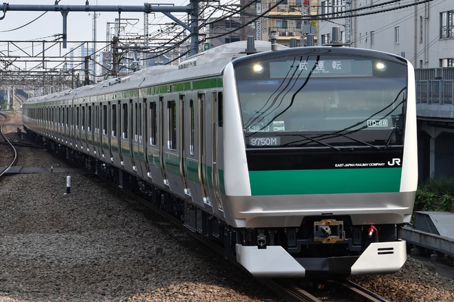 【JR東】E233系7000番代ハエ138編成 J-TREC出場を武蔵小杉駅で撮影した写真