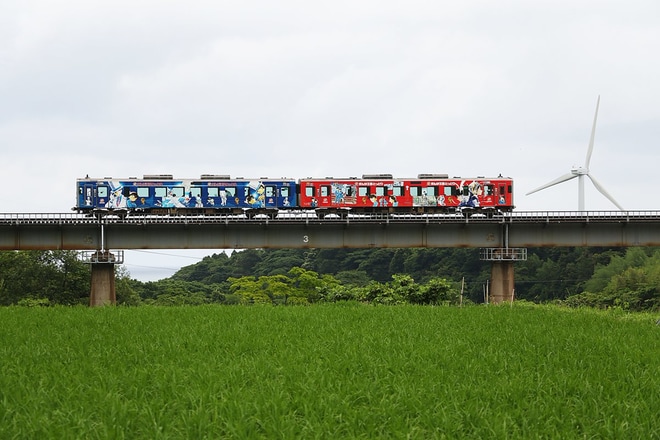 【JR西】名探偵コナン列車リニューアルを不明で撮影した写真