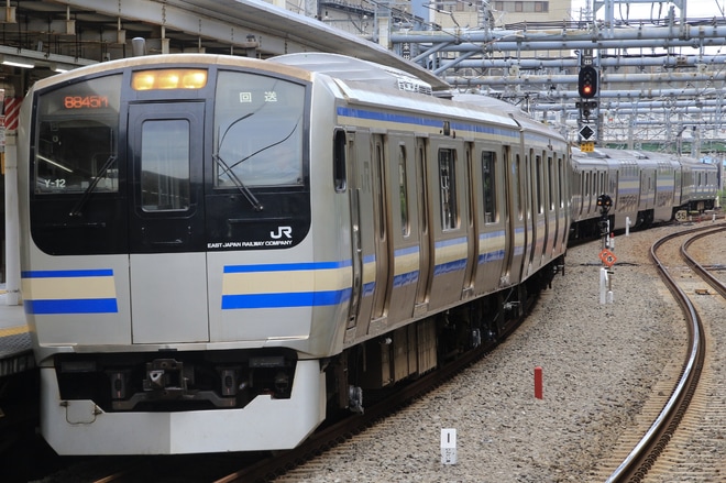 【JR東】E217系Y-12編成東京総合車両センター出場を大崎駅で撮影した写真