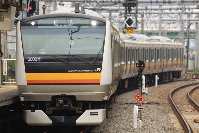【JR東】E233系N3編成東京総合車両センター出場を大崎駅で撮影した写真
